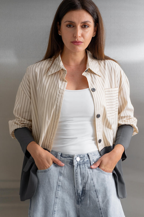Stripe Blazer Shirt