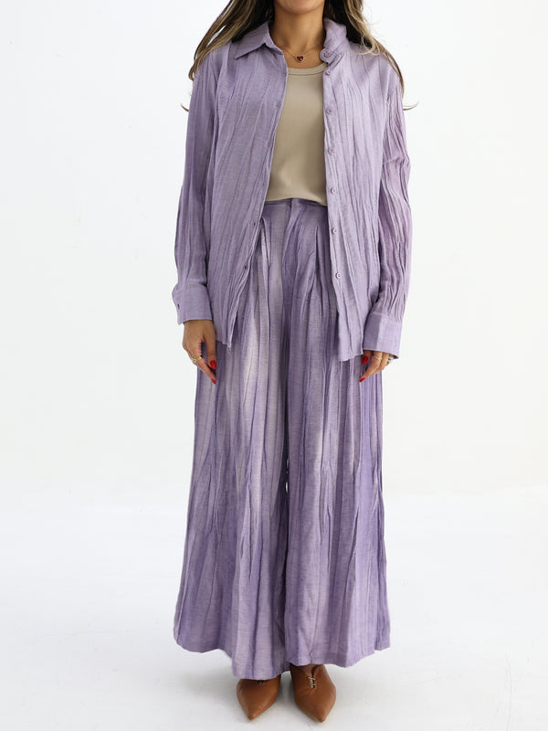 Purple Linen Set