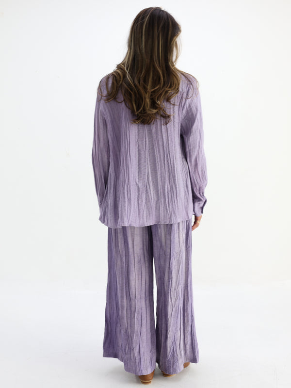 Purple Linen Set