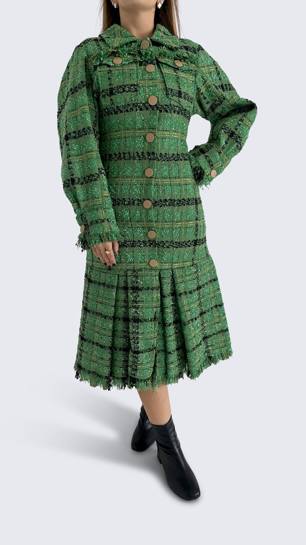 Green Tweed Dress