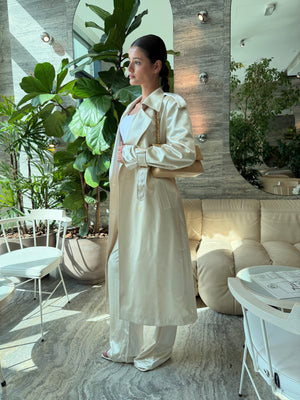 Silky Trench Set