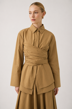 Waist Wrap Poplin Set