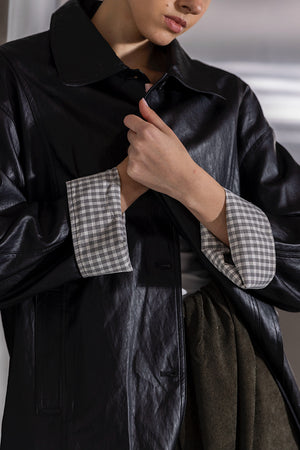 Leather Cross Bag Jacket