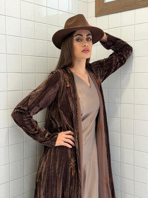 Palm Embroidered Kaftan