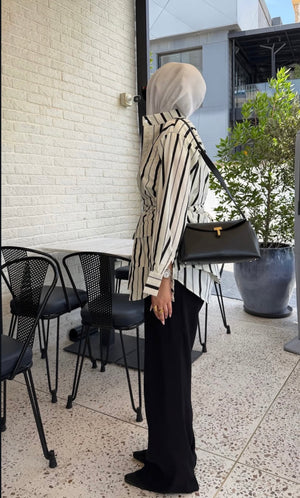 Stripe Wrap Shirt