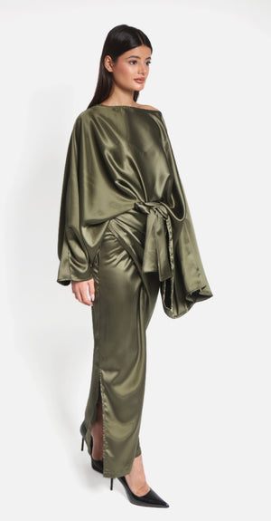 Wrap silk dress
