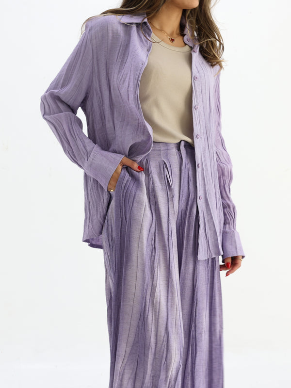 Purple Linen Set