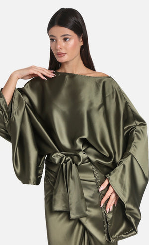 Wrap silk dress