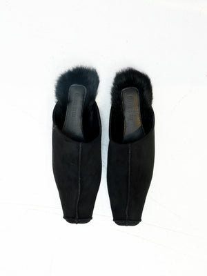 Suede Mules