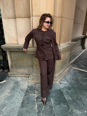 Plaid Padded Set