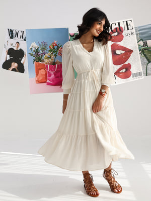 Button Collar Dress