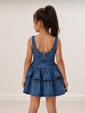 3D denim dress