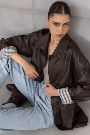 Leather Cross Bag Jacket