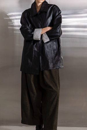 Leather Cross Bag Jacket