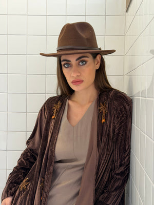 Palm Embroidered Kaftan