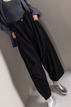 Folded waist winter pants