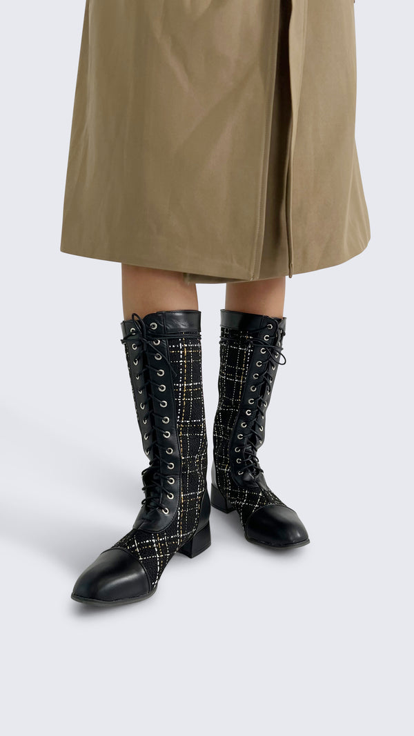 Plaid Boots