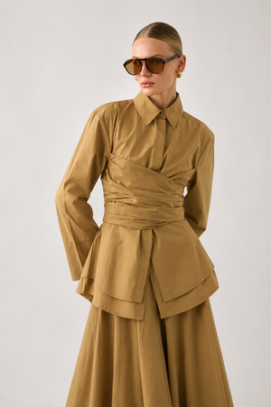 Waist Wrap Poplin Set