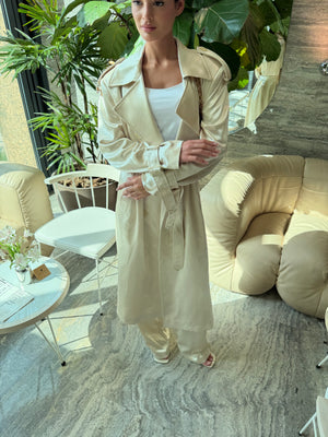 Silky Trench Set