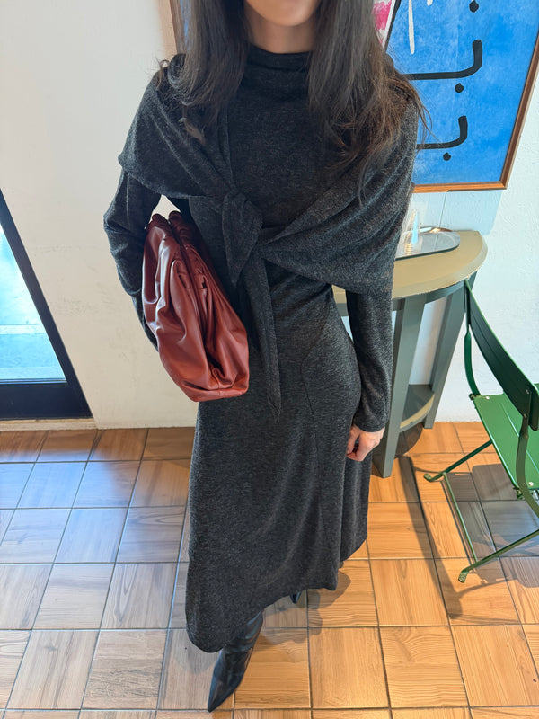 knit wrap dress