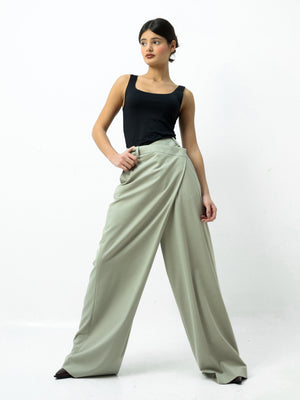 Asymmetry Pin Pants