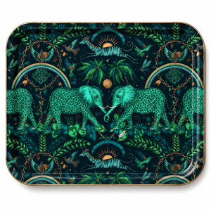 Zambia Rectangular Tray- Teal