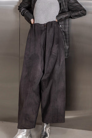Folded waist winter pants