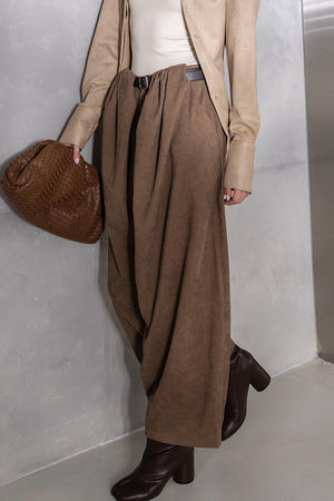 Folded waist winter pants