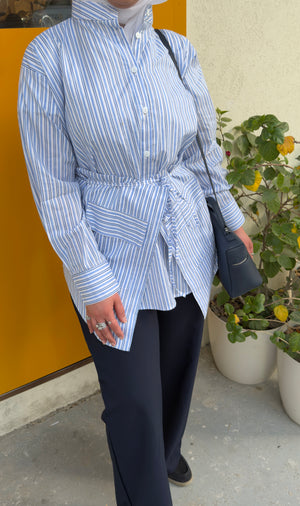 Stripe Wrap Shirt