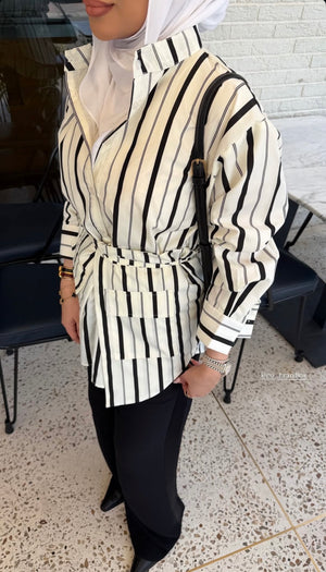 Stripe Wrap Shirt