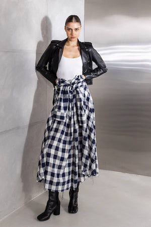 Plaid Wrap Skirt