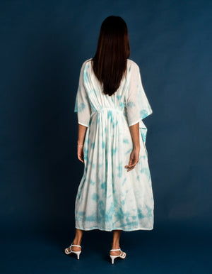 Blue Tie Dye Kaftan