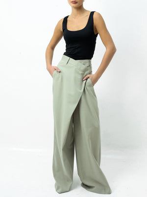 Asymmetry Pin Pants
