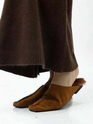 Suede Mules