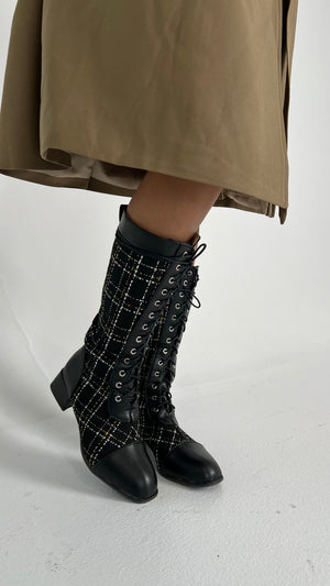 Plaid Boots