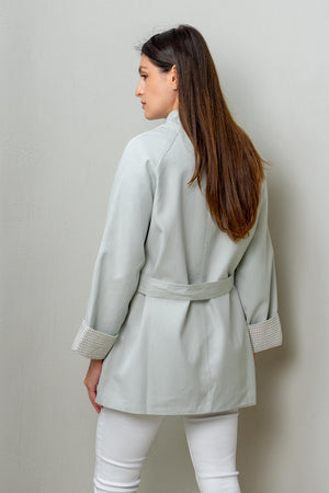 Plaid Sleeves Trench