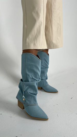 Denim Boots