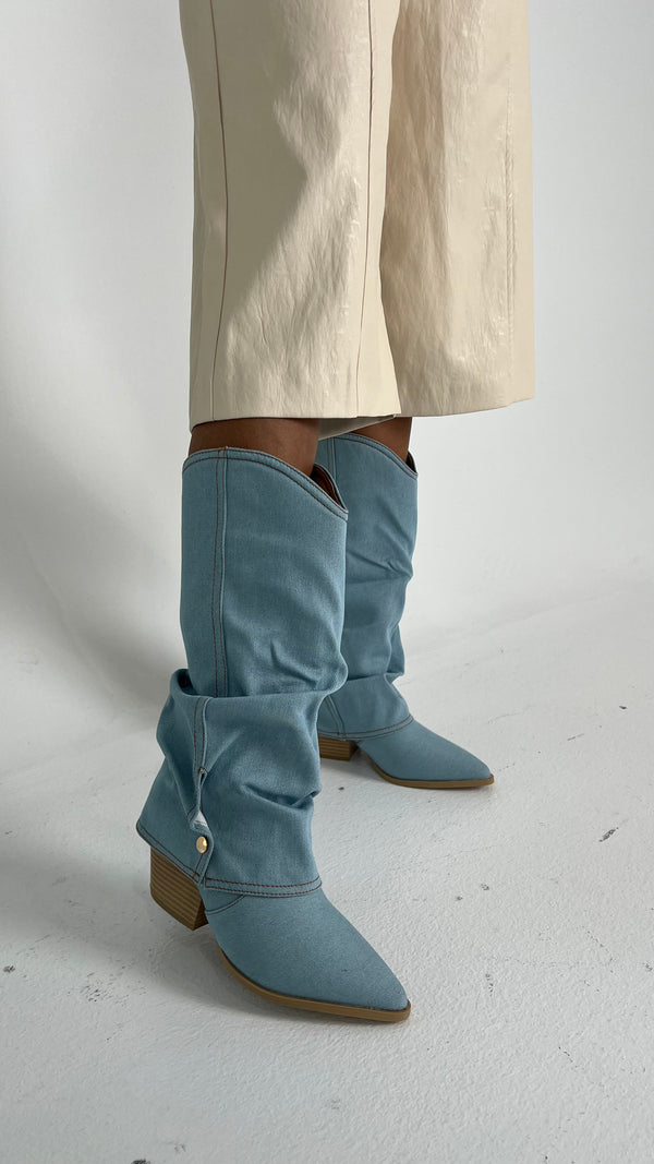 Denim Boots