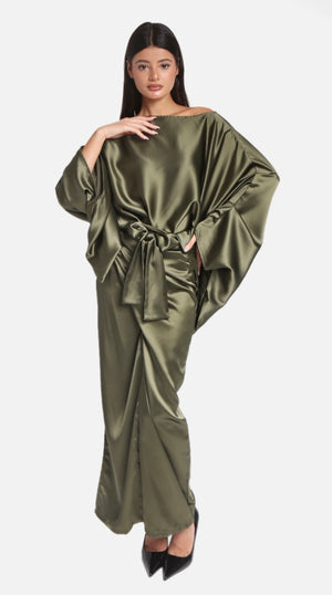 Wrap silk dress