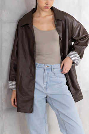 Leather Cross Bag Jacket