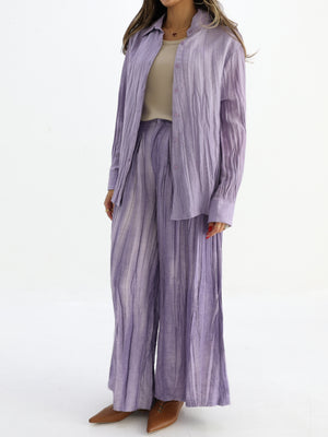 Purple Linen Set