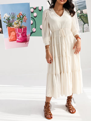 Button Collar Dress