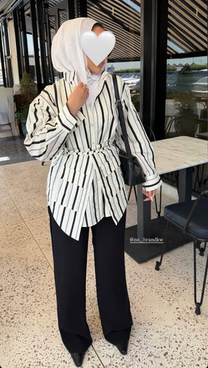 Stripe Wrap Shirt