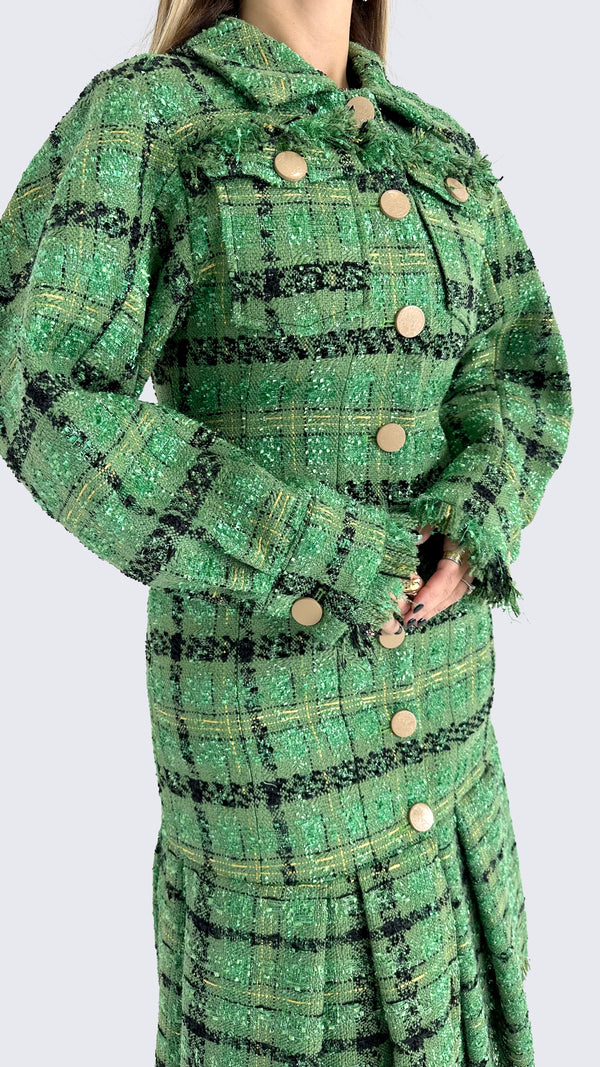 Green Tweed Dress